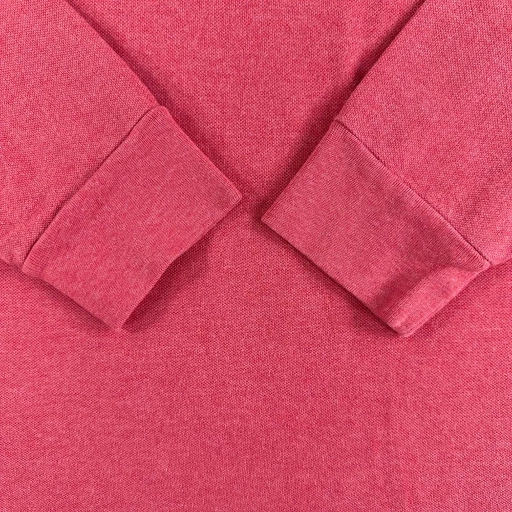 Polo Ralph Lauren Polo Shirt Mens LG Large‎ Pink Long Sleeve Classic Fit Pique